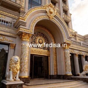 Hotel Main Entrance Gate Design with Decorative Panels No-037