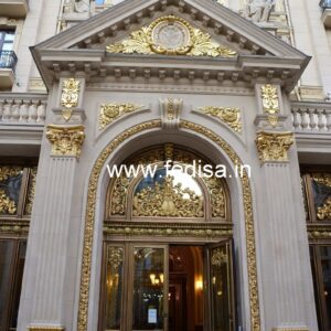 Stylish Hotel Main Gate Design for Elegant Entry No-046