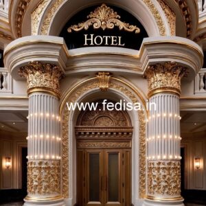 Hotel Exterior Gate Design with Premium Materials No-047