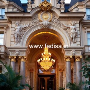 Hotel Entrance Gate Design with Wooden Elements No-051