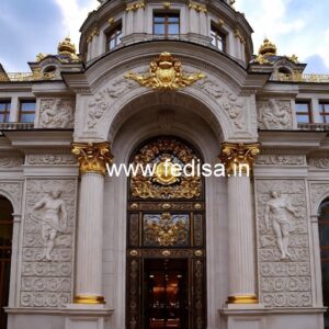 Luxury Hotel Gate Design with Contemporary Details No-056