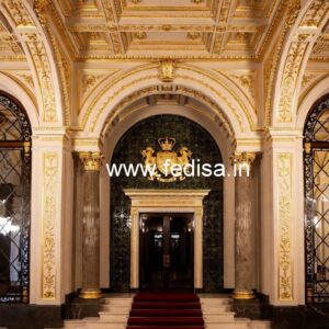 Grand Hotel Entrance Design with Elegant Gates No-063