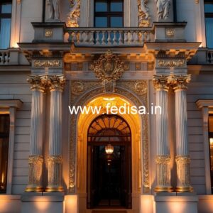 Elegant Hotel Exterior Elevation Design Concepts No-106
