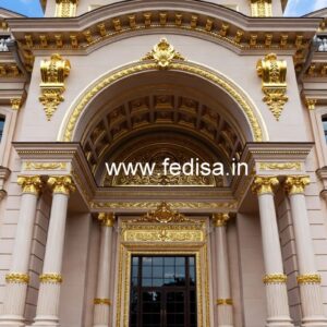 Hotel Elevation Design with Glass and Lighting No-111