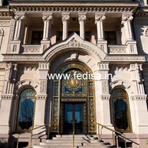 Hotel Exterior Elevation Design with Contemporary Appeal No-115