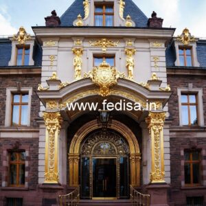 Hotel Front Elevation Design with Modern Architecture No-120