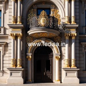 Hotel Elevation Design with Contemporary Glass Facade No-125