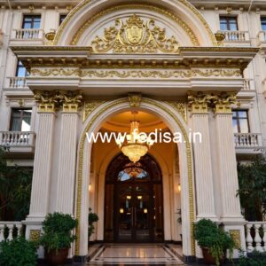 Hotel Elevation Design with Artistic Architecture No-132