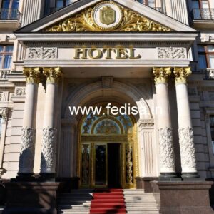 Hotel Exterior Elevation Design with Premium Lighting No-136