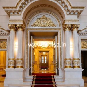 Hotel Elevation Design with Decorative Facade Panels No-143