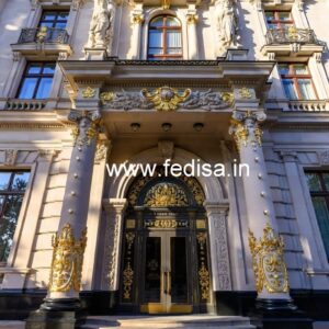 Hotel Elevation Design with Elegant Entrance No-158
