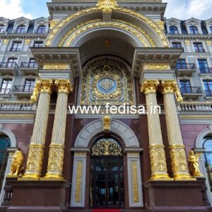 Elegant Hotel Exterior Design with Glass Panels No-179