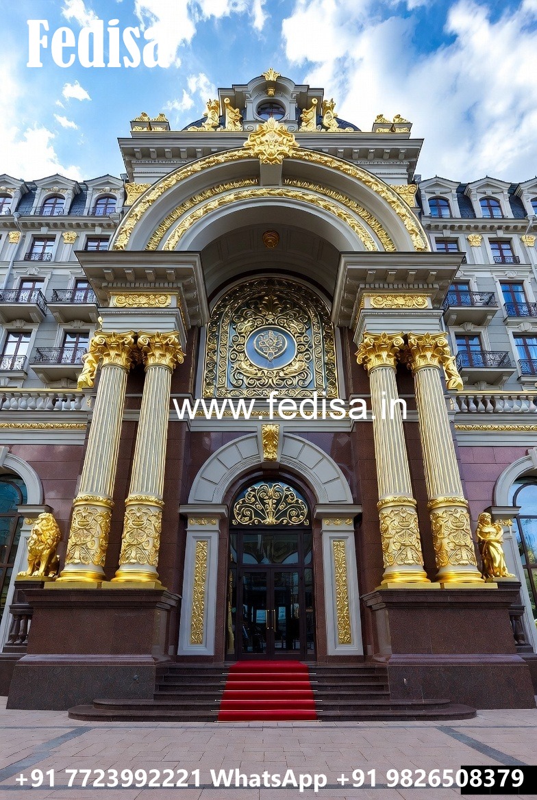 Elegant Hotel Exterior Design with Glass Panels No-179
