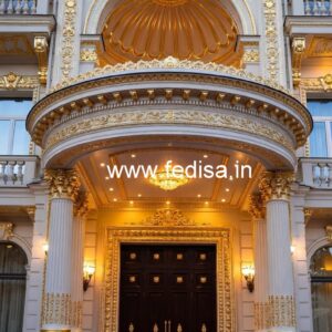 Elegant Hotel Elevation Design with Luxury Appeal No-463