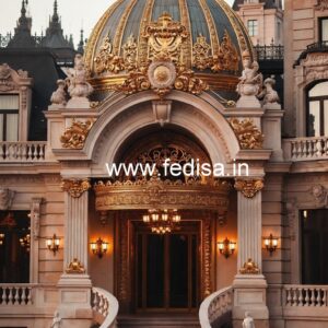 Luxury Hotel Exterior with Premium Materials No-486