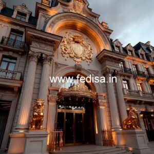 Luxury Hotel Elevation with Artistic Elements No-504