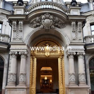 Modern Luxury Hotel Facade with LED Effects No-533