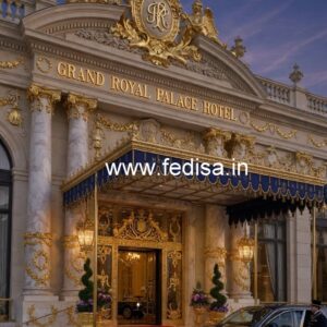 Contemporary Luxury Hotel Elevation with Glass No-536