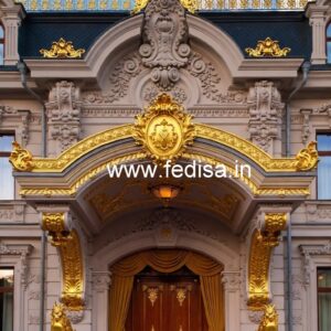 Luxury Hotel Elevation with Decorative Details No-540