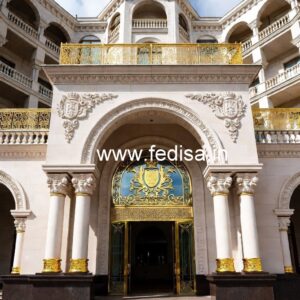 Luxury Hotel Front View with Elegant Lighting No-550