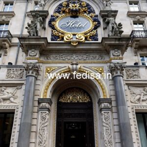 Luxury Hotel Exterior with Modern Glass Panels No-566