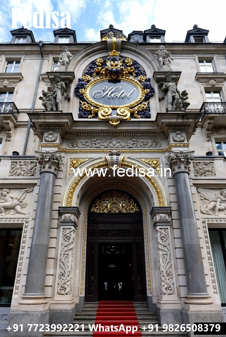 Luxury Hotel Exterior with Modern Glass Panels No-566