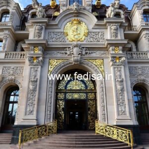 Luxury Hotel Elevation with Unique Exterior Style No-569