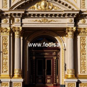 Elegant Hotel Main Gate Design for Premium Properties No-603