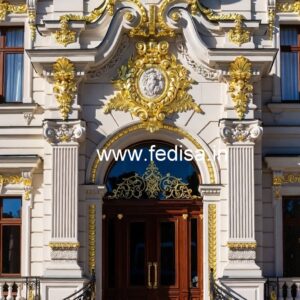 Luxury Hotel Main Gate Design with LED Lighting No-643