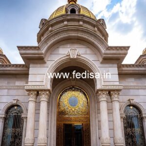 Stylish Hotel Main Gate Design for Elegant Entry No-646
