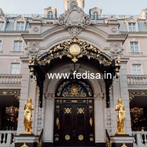 Luxury Hotel Gate Design with Contemporary Details No-656