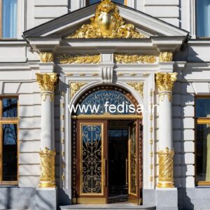 Hotel Front Gate Design with Stylish Facade No-661