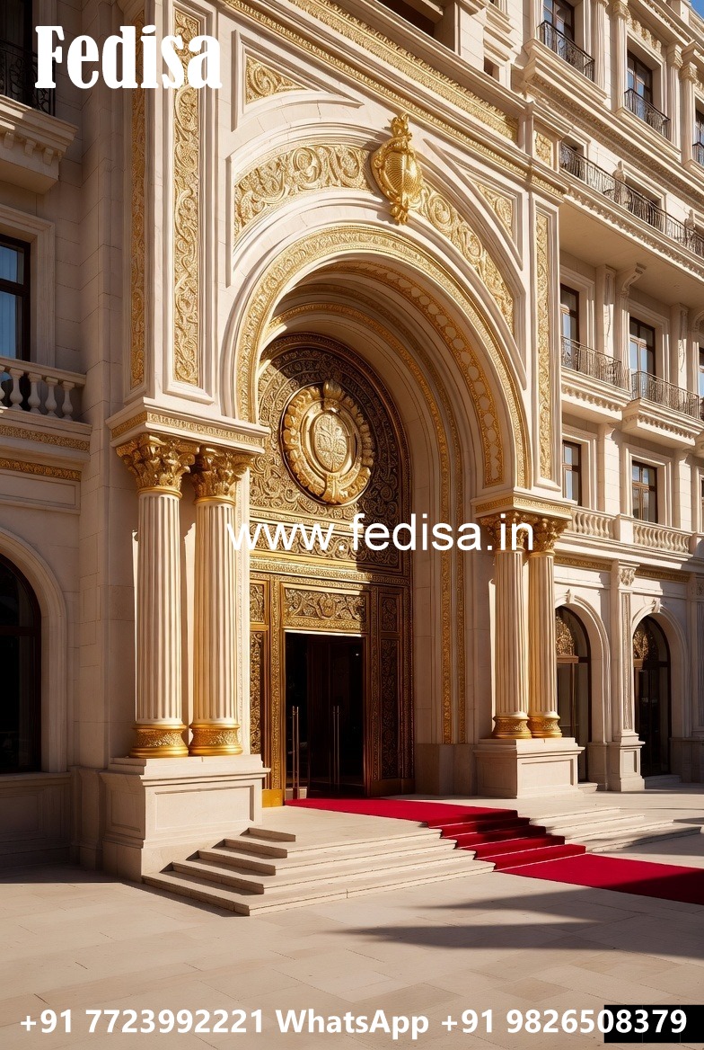 Grand Hotel Entrance Design with Elegant Gates No-663