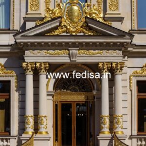 Hotel Entrance Gate Design with Stone Cladding No-665