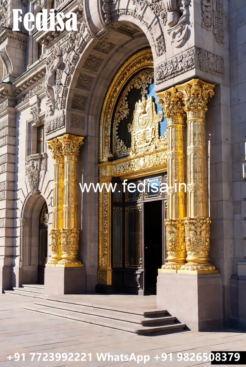 Luxury Hotel Entrance Gate Design with Golden Finish No-670