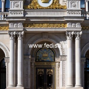 Modern Hotel Entrance Gate Design with Luxury Appeal No-679
