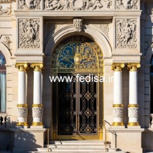 Hotel Elevation Design with Glass and Lighting No-711