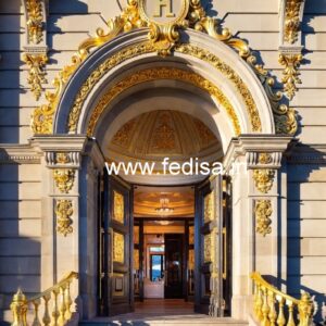 Hotel Elevation Design with Premium Exterior Finish No-718