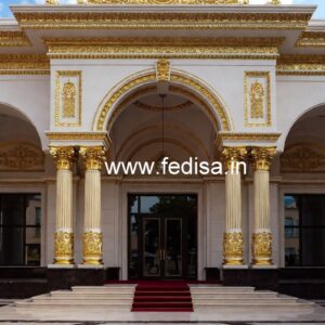 Hotel Elevation Design with Contemporary Glass Facade No-725
