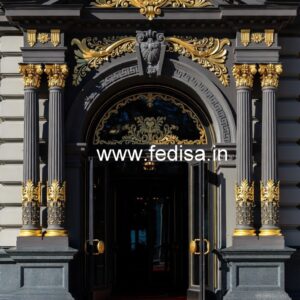 Hotel Building Elevation Design with Modern Appeal No-739
