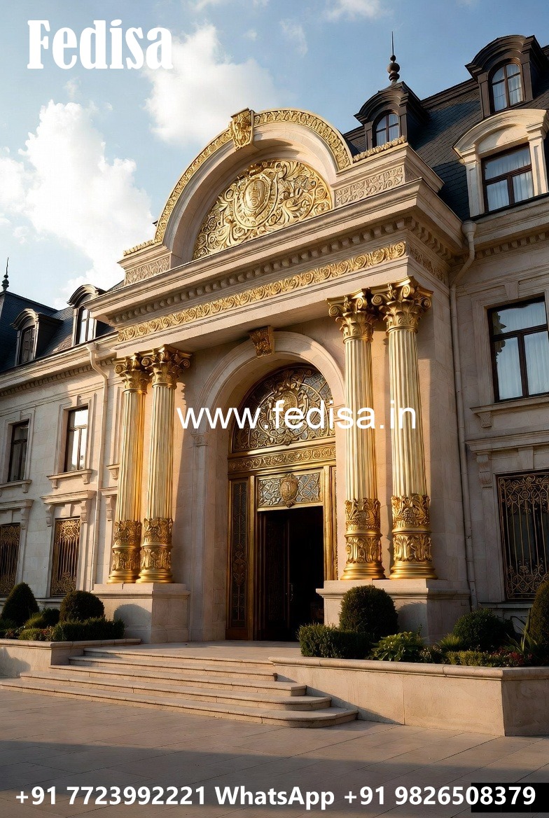 Stylish Hotel Exterior Elevation with Glass Finish No-748