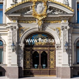 Premium Hotel Exterior Elevation for Urban Projects No-759