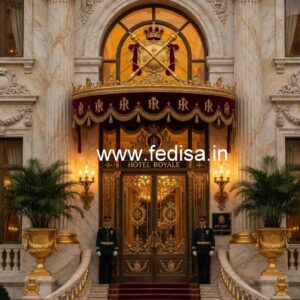 Hotel Elevation Design with Modern Structural Style No-773