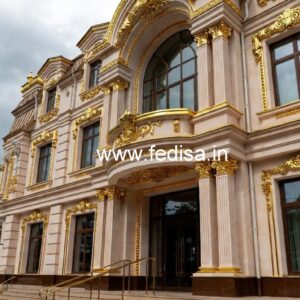 Luxury Hotel Elevation Design with Balcony Lighting No-775