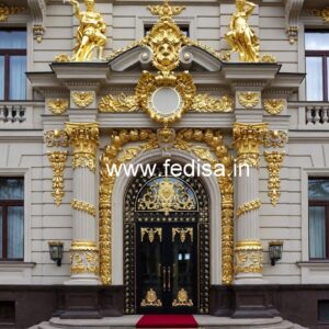 Hotel Elevation Design with Elegant Exterior Finish No-797