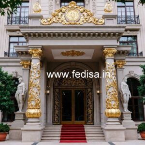 Modern Hotel Exterior Elevation with Luxury Appeal No-1011