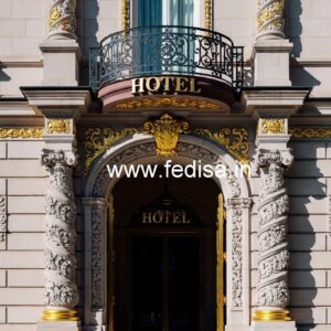 Premium Hotel Front Facade Design No-1028