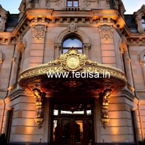Luxury Hotel Exterior with Premium Materials No-1086