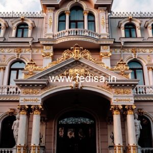 Luxury Hotel Front Elevation with Modern Appeal No-1088