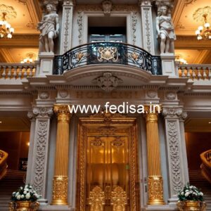 Luxury Hotel Elevation Ideas with Glass Finish No-1093